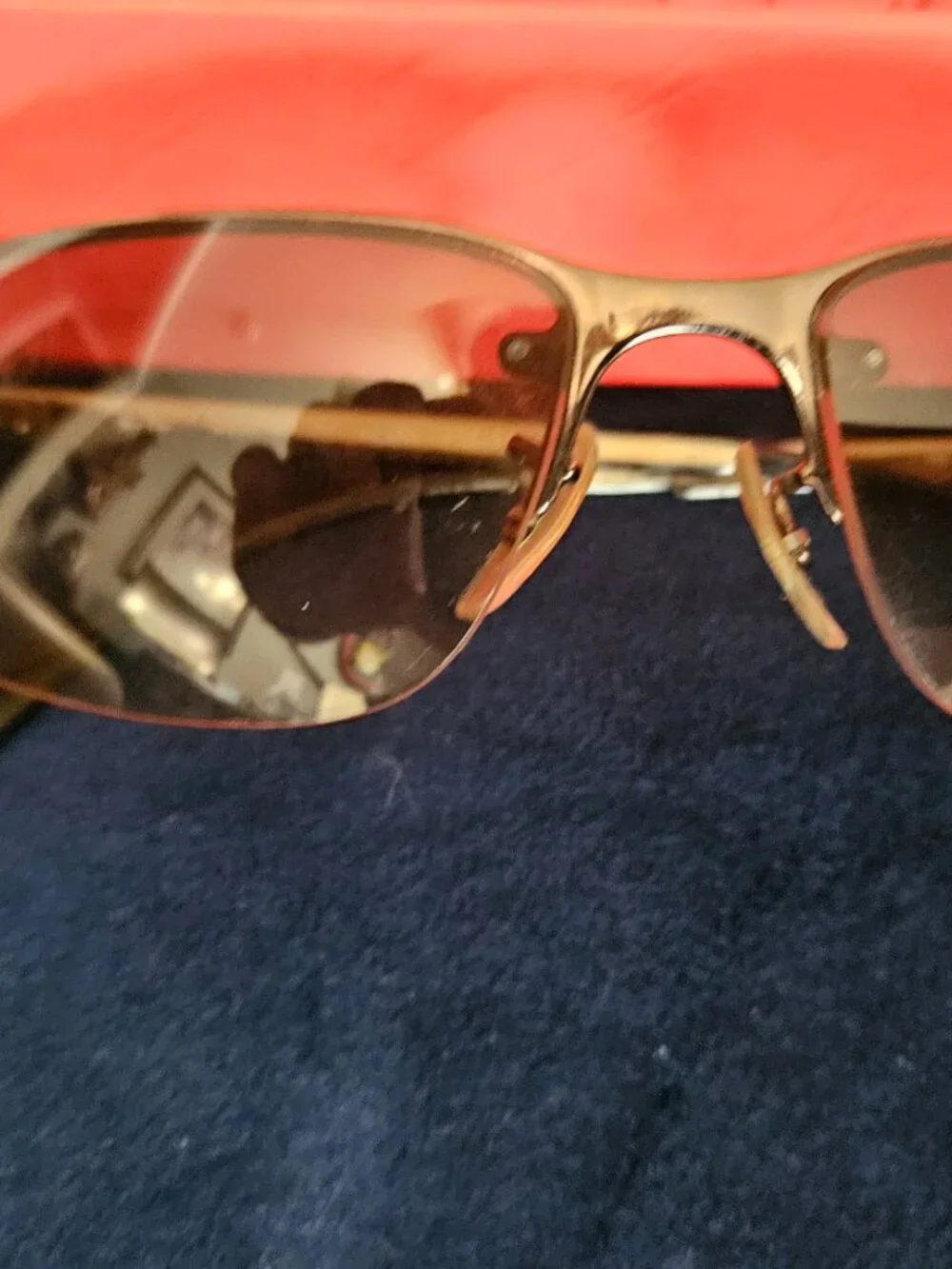 RAY BAN 3239 *RARE* 014/84 58[]15 BROWN POLARIZED RIMLESS SUNGLASSES {#812-1}